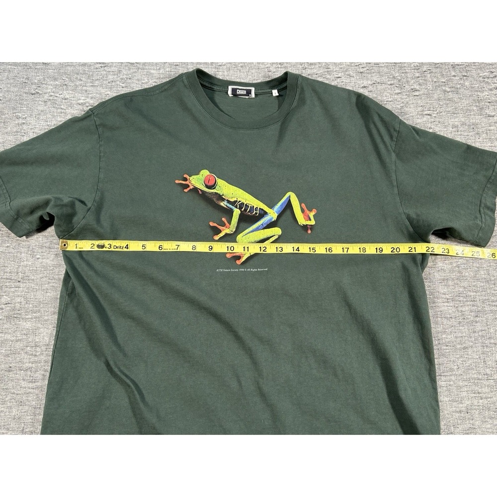 Kith Shirt Mens Medium Green 1996 Nature Society Tree Frog Crewneck Pullover Tee - Picture 5 of 7